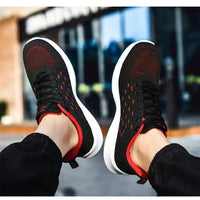 Mandotos Sports Flying Woven Cold Sticky Ultralight Casual Running Shoes with breathable fabric and sleek design