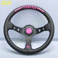 Mandotos sports leather steering wheel with ergonomic grip and sporty design for enhanced driving experience.