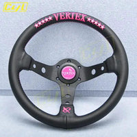 Mandotos sports leather steering wheel with ergonomic grip and stylish design for enhanced vehicle control and comfort.