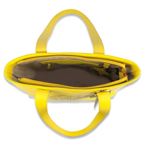 Sprout Leather Tote -Lemon - MANDOTOS