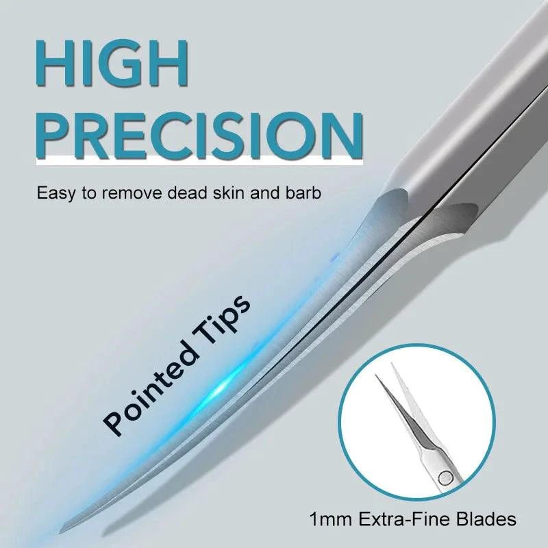 Stainless Steel Cuticle Scissors Dead Skin Remover For Nails Art Clippers Russian Nail Scissors Manicure Curved Tip Scissor - MANDOTOS