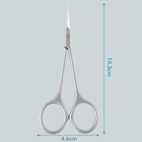 Stainless Steel Cuticle Scissors Dead Skin Remover For Nails Art Clippers Russian Nail Scissors Manicure Curved Tip Scissor - MANDOTOS