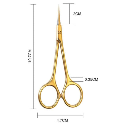 Stainless Steel Cuticle Scissors Dead Skin Remover For Nails Art Clippers Russian Nail Scissors Manicure Curved Tip Scissor - MANDOTOS
