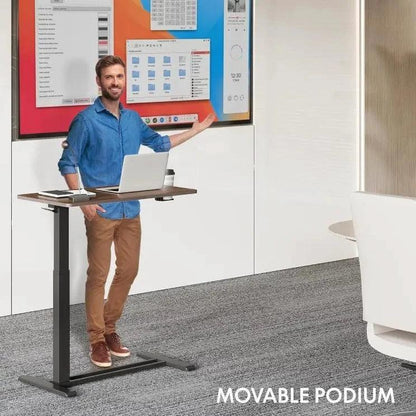 Standing Scroll Table With Hidden Wheels Side Table Height-adjustable Bed Table - MANDOTOS