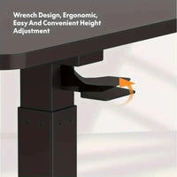 Mandotos standing scroll side table with hidden wheels, height-adjustable bed table, featuring elegant design and functional mobility.