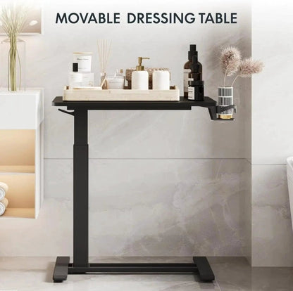Standing Scroll Table With Hidden Wheels Side Table Height-adjustable Bed Table - MANDOTOS