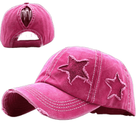Mandotos Star Denim Baseball Cap featuring a star design, adjustable strap, and classic casual style.