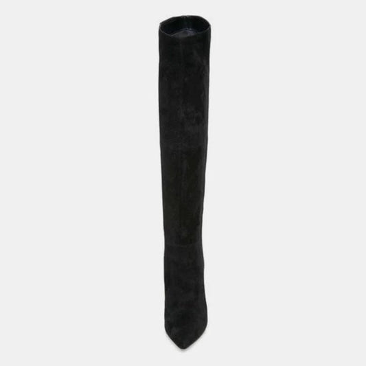 Stiletto Heels Pleated High Over The Knee Boots - MANDOTOS
