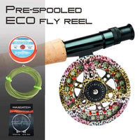 Mandotos Stream Master fishing reel with metal handle and line spool, designed for smooth casting and durability.