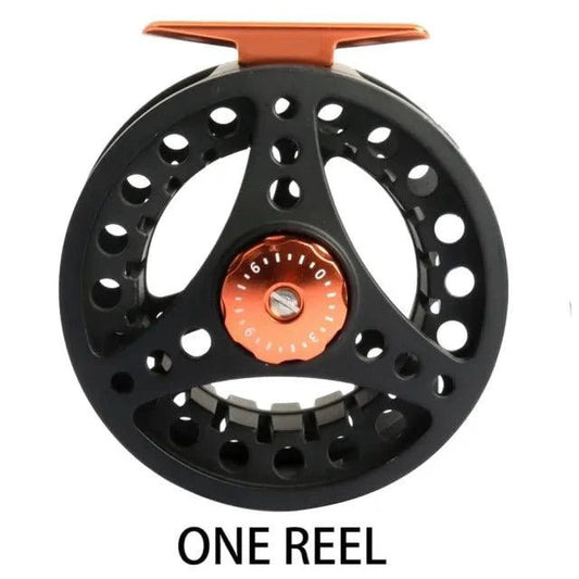 Mandotos Stream Master fishing reel with metal spool and ergonomic handle, designed for smooth casting and durability.