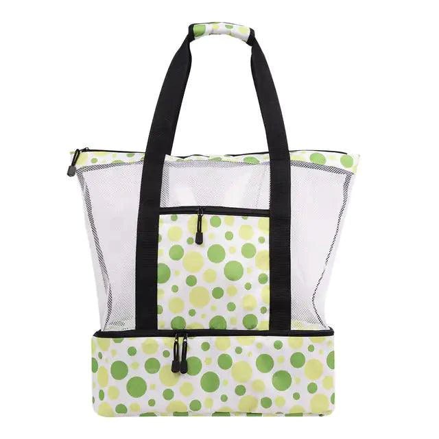 Mandotos summer beach cooler tote with insulated interior and sturdy handles for outdoor picnics and beach days.