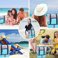 Mandotos summer beach cooler tote with insulated interior, sturdy handles, perfect for picnics and beach outings.