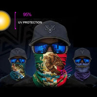 Mandotos SunGuard UV Shield Scarf in lightweight fabric, designed to provide sun protection and stylish coverage.