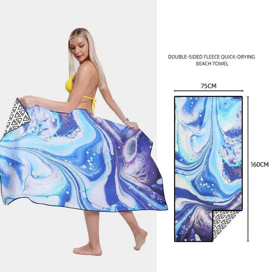 SwiftDry Patterned Beach Towel - MANDOTOS