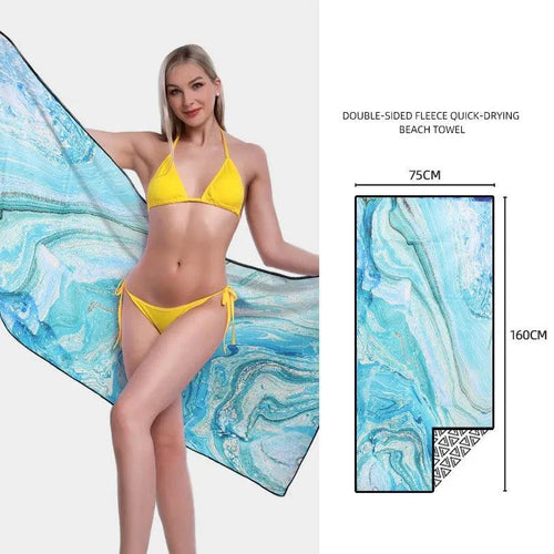 SwiftDry Patterned Beach Towel - MANDOTOS