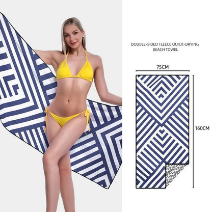 SwiftDry Patterned Beach Towel - MANDOTOS