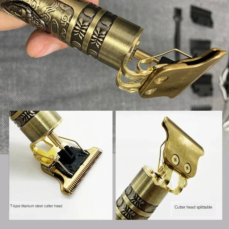 T9 Hair Clipper Repair Beard Shaving Body Hair Trimmer Clippers Electric Machine Men Haircut Machine 0mm Barber Shaver - MANDOTOS