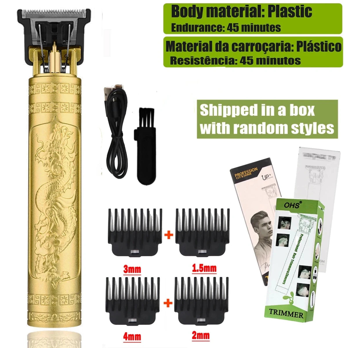 T9 Hair Clipper Repair Beard Shaving Body Hair Trimmer Clippers Electric Machine Men Haircut Machine 0mm Barber Shaver - MANDOTOS
