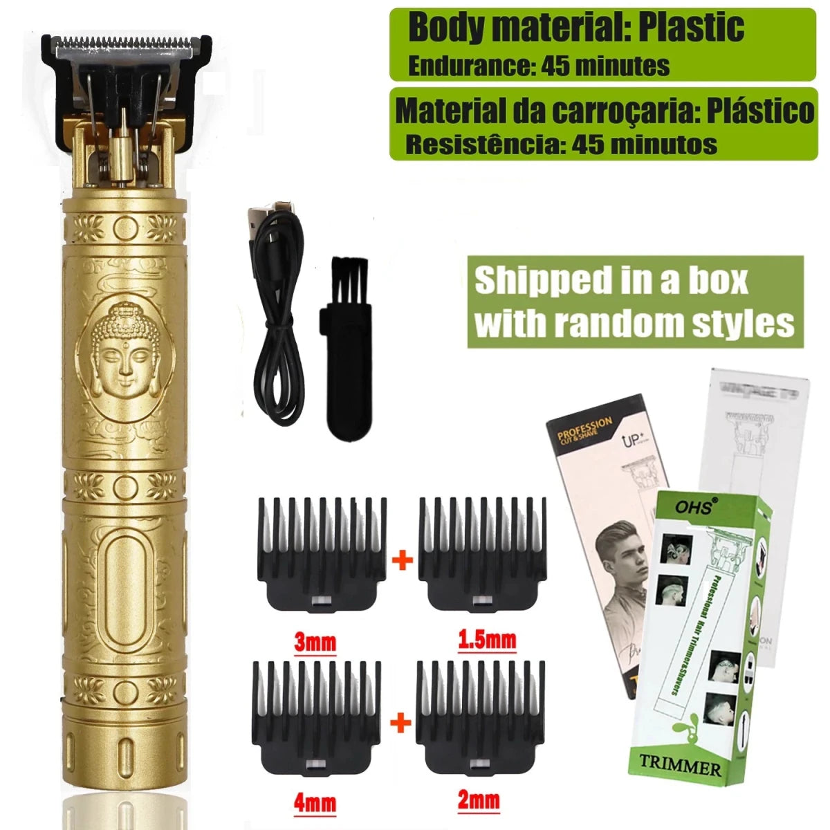 T9 Hair Clipper Repair Beard Shaving Body Hair Trimmer Clippers Electric Machine Men Haircut Machine 0mm Barber Shaver - MANDOTOS