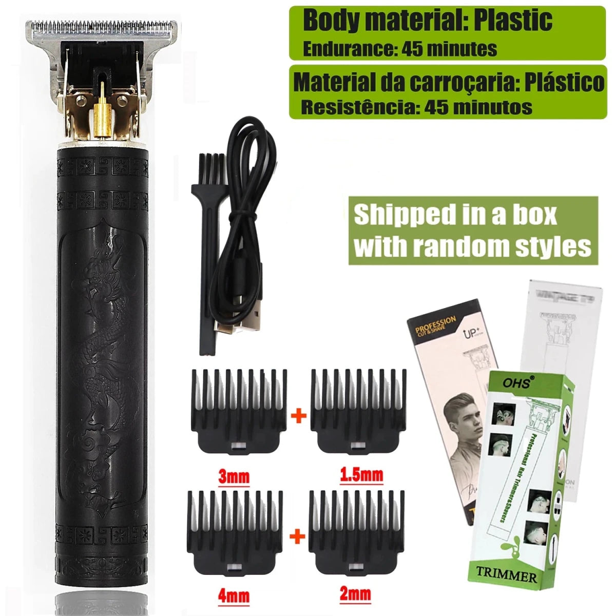 T9 Hair Clipper Repair Beard Shaving Body Hair Trimmer Clippers Electric Machine Men Haircut Machine 0mm Barber Shaver - MANDOTOS