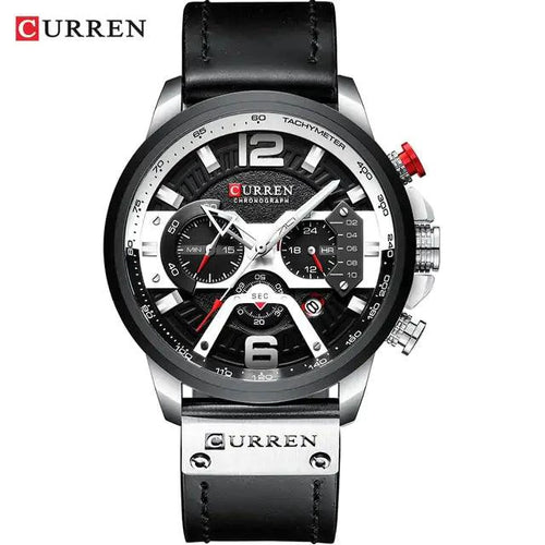 Tactical Elegance Leather Watch - MANDOTOS