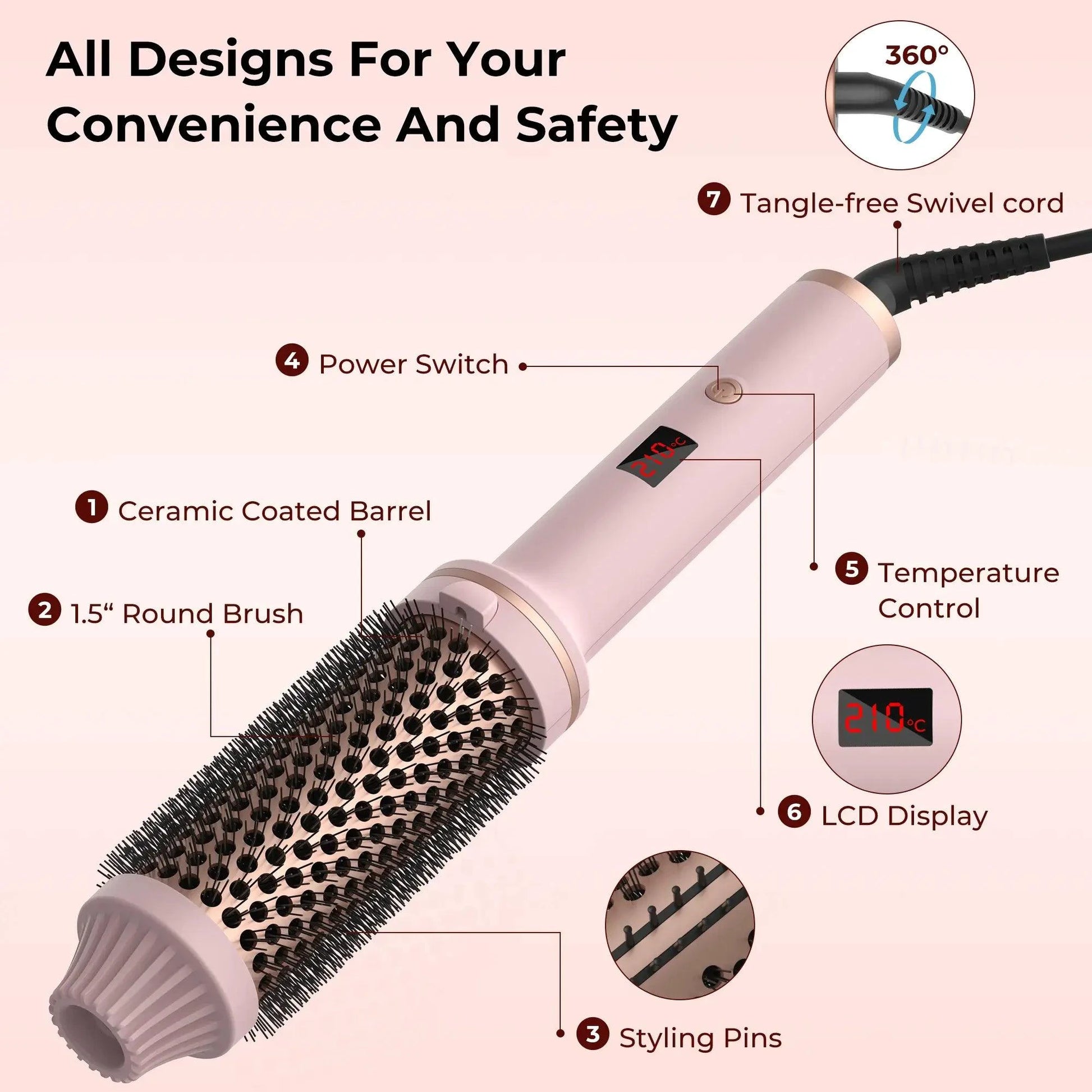 Thermal Curl Styler Brush - MANDOTOS