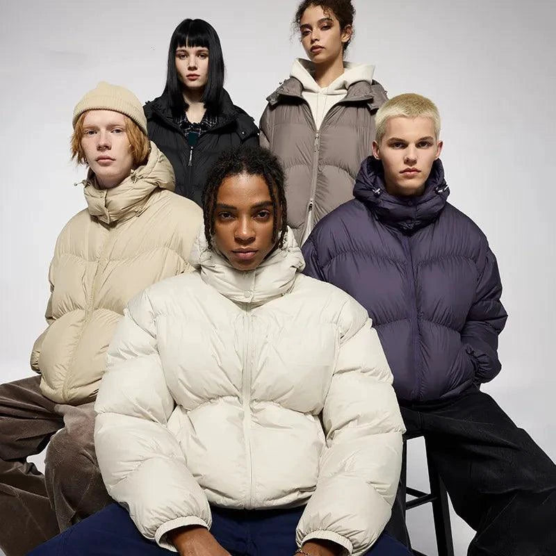 Thin And Portable Puff Down Jacket Solid Color Hooded - MANDOTOS