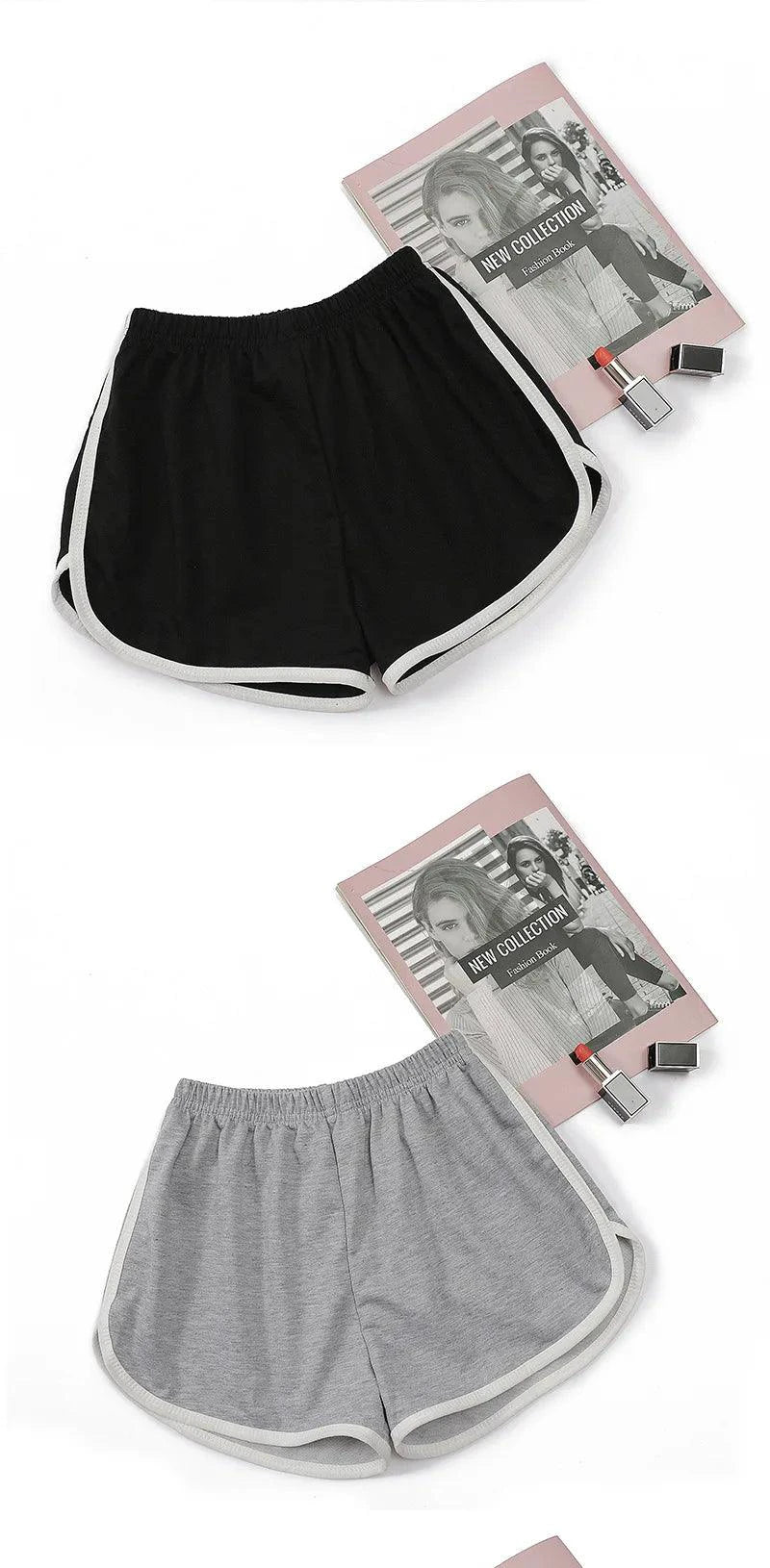 Elastic Shorts for Women, Loose Fitting, Quick Drying, Summer Thin Running, Fitness, Leisure, and Anti External Wear. Instagram - MANDOTOS