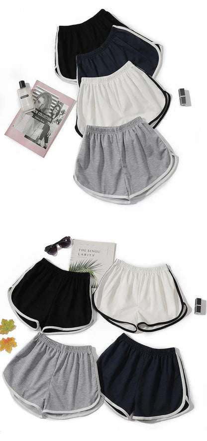 Elastic Shorts for Women, Loose Fitting, Quick Drying, Summer Thin Running, Fitness, Leisure, and Anti External Wear. Instagram - MANDOTOS