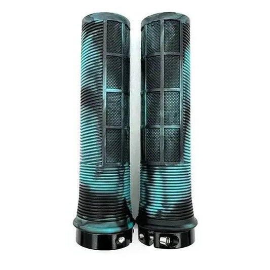 Mandotos TPR cyclist grips in black with textured surface, designed for comfortable and secure bike handlebar grip.