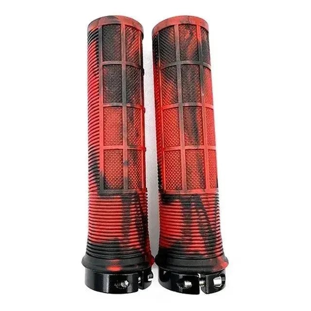 Mandotos TPR cyclist grips with ergonomic design and textured surface for a secure, comfortable hold on bike handlebars.