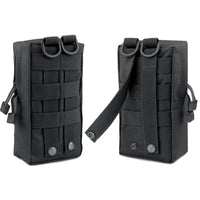 Mandotos Trail Trek Waist Pouch with adjustable strap and multiple compartments for outdoor hiking and running.