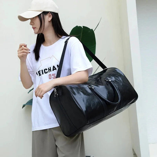Travel Bag For Men Pu Leather Shoulder Bag Big Capacity Tote Bags For Women Fashion New Duffle Crossbody Bag Sports Pack luggage MANDOTOS