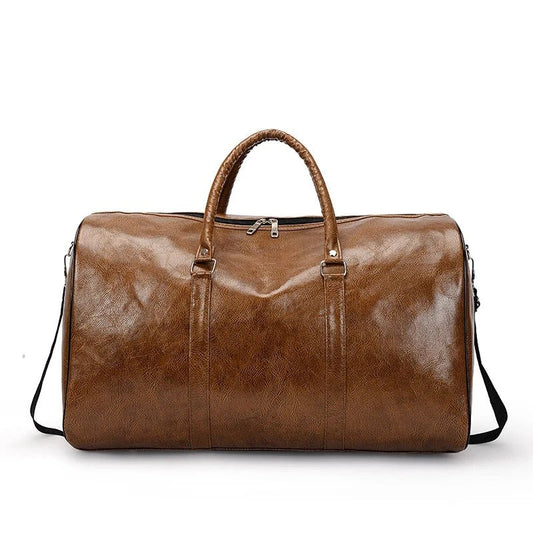 Travel Bag For Men Pu Leather Shoulder Bag Big Capacity Tote Bags For Women Fashion New Duffle Crossbody Bag Sports Pack luggage MANDOTOS