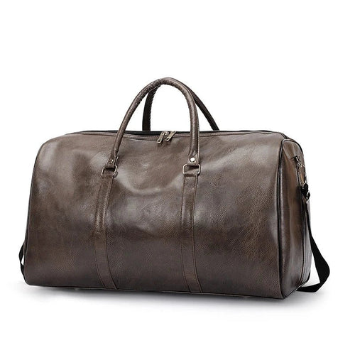 Travel Bag For Men Pu Leather Shoulder Bag Big Capacity Tote Bags For Women Fashion New Duffle Crossbody Bag Sports Pack luggage MANDOTOS