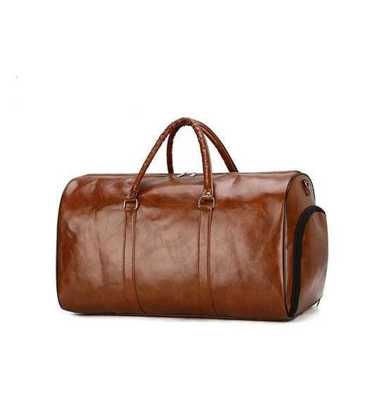 Travel Bag For Men Pu Leather Shoulder Bag Big Capacity Tote Bags For Women Fashion New Duffle Crossbody Bag Sports Pack luggage MANDOTOS