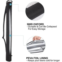 Mandotos Travel Brew Chiller with compact design, stainless steel construction, and reusable cooling sleeve for on-the-go beverage chilling.