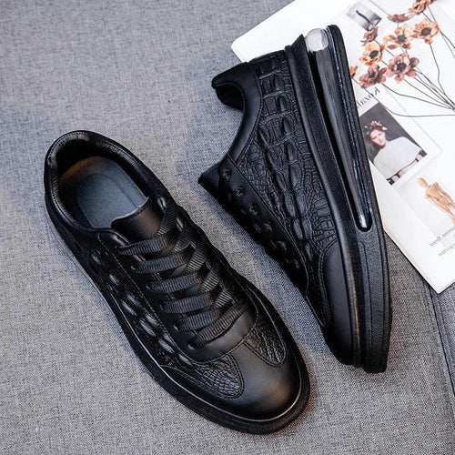 Trendy Leather Men's Shoes Fashion Casual Sneakers - MANDOTOS
