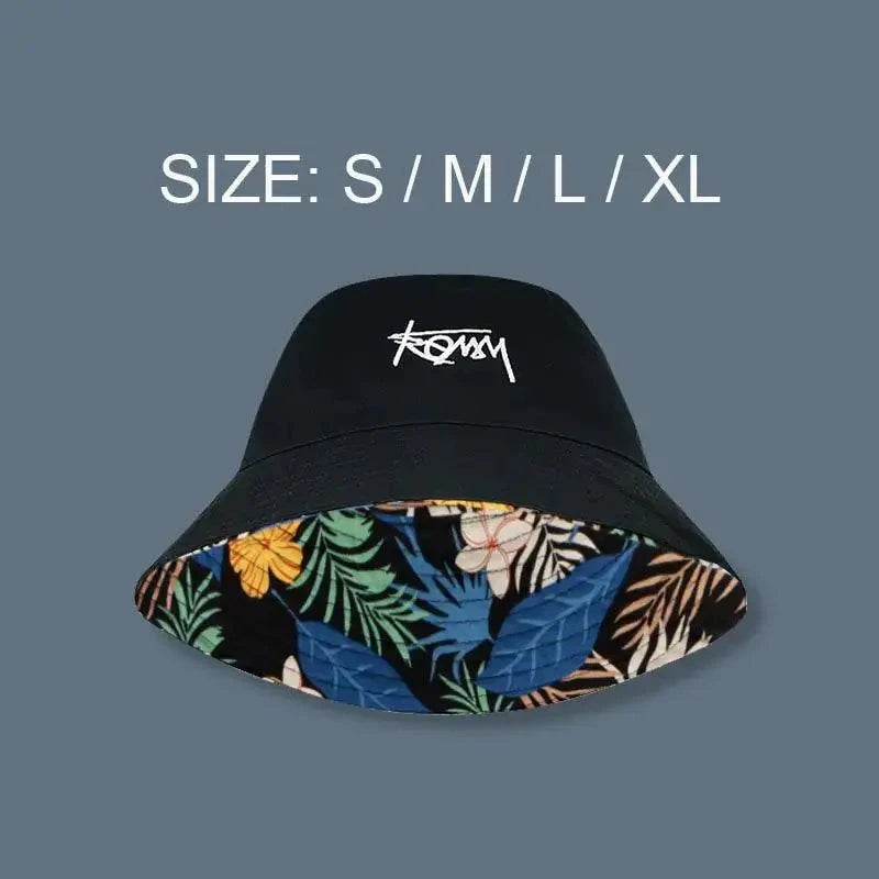 Tropical Vibes Dual-Style Men's Hawaiian Bucket Hat - Embrace Adventure in Every Season - MANDOTOS