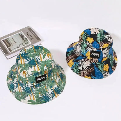 Tropical Vibes Dual-Style Men's Hawaiian Bucket Hat - Embrace Adventure in Every Season - MANDOTOS