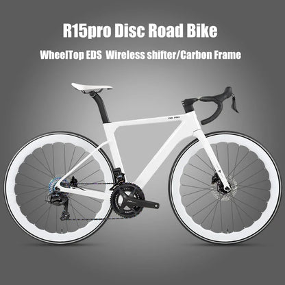 TWITTER 700X25C Carbon Road Bicycle Wireless Men's Hydraulic Disc Racing Bike With WheelTop EDS TX 24S Shifter 50mm Carbon Wheel MANDOTOS