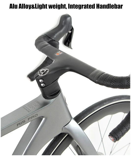 Mandotos Twitter 700x25c carbon road bicycle with wireless hydraulic disc brakes, 50mm carbon wheels, and EDS TX 24S shifter.