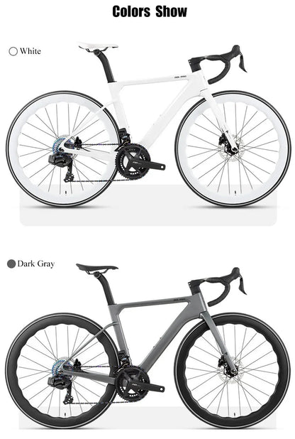 TWITTER 700X25C Carbon Road Bicycle Wireless Men's Hydraulic Disc Racing Bike With WheelTop EDS TX 24S Shifter 50mm Carbon Wheel MANDOTOS