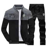 Mandotos two-piece men's casual pants and sweater set, featuring comfortable fabric for everyday wear.