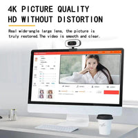 Mandotos Ultra-Clear 4K Mini Webcam showing compact design and lens, ideal for high-resolution video calls and streaming.