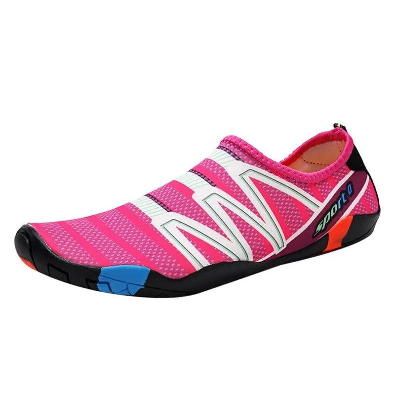 Unisex swimming shoes by MANDOTOS, lightweight water shoes with flexible soles, designed for aquatic activities and beach wear.