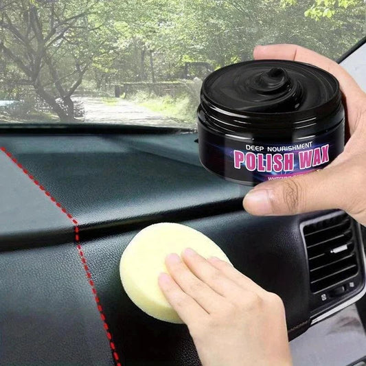 Mandotos Universal Leather and Plastic Repair Polishing Wax for automotive interior reconditioning on leather, plastic, and rubber surfaces.