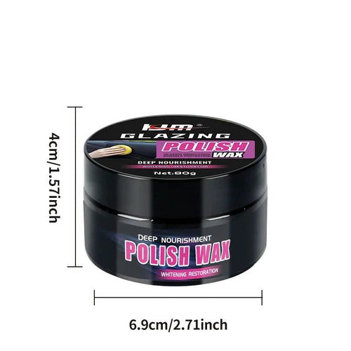 Mandotos universal leather and plastic repair polishing wax for automotive interior reconditioning on leather, plastic, and rubber surfaces.