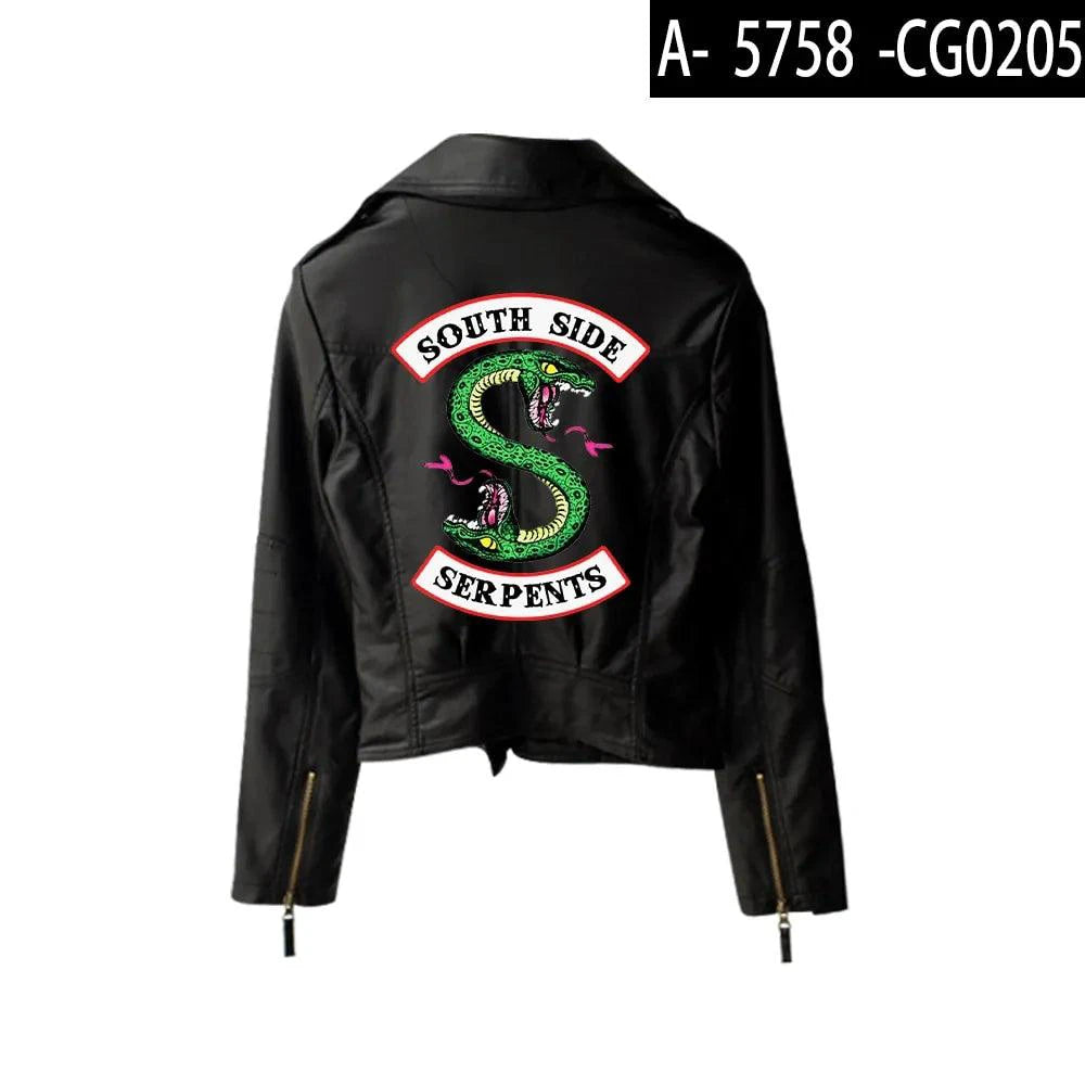Mandotos Urban Chic Riverdale Jacket displayed on a hanger, showcasing its stylish design and modern urban fashion appeal.