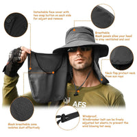 Mandotos UV Defense Wide Brim Hat for outdoor adventures, featuring a large brim and breathable fabric for sun protection.